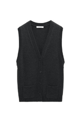 Black Knitted Gilet