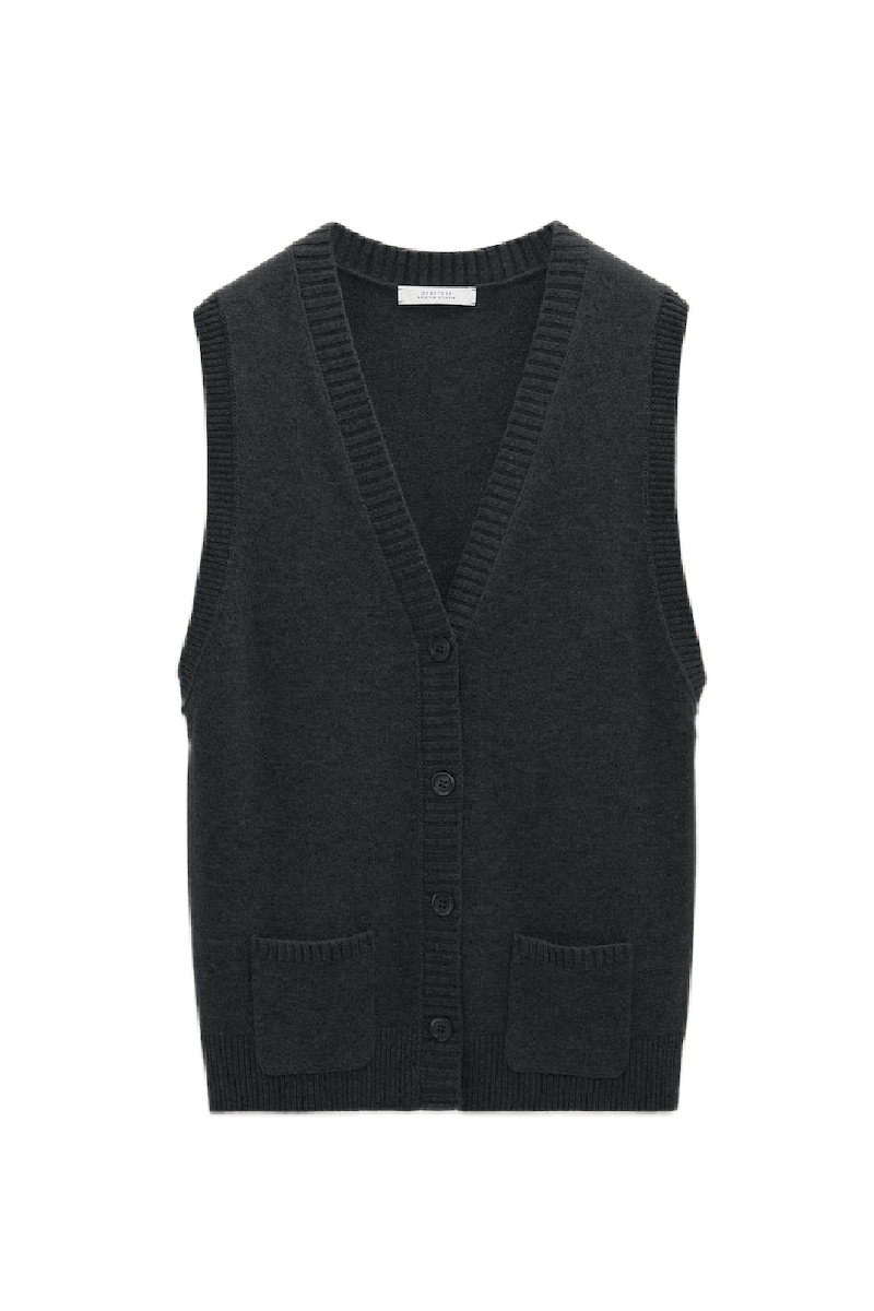 Black Knitted Gilet