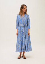 Sky Floral Cotton Voile Dress