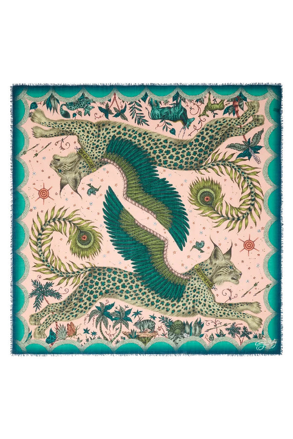 Lynx Pink Wool Scarf