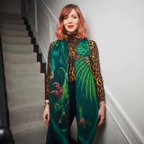 Quetzal Teal Wool Scarf