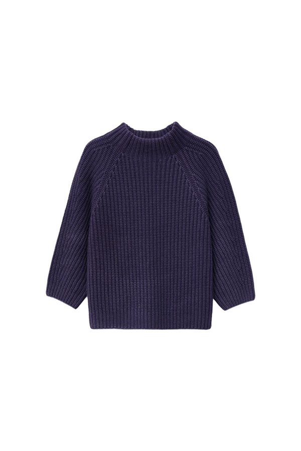Amethyst Cashmere Ribbed Sweater