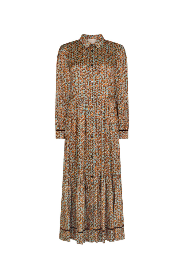 Abstract Spot Printed Maxi Dress