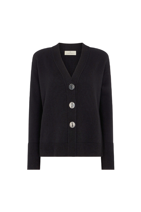Black Wool Cardigan
