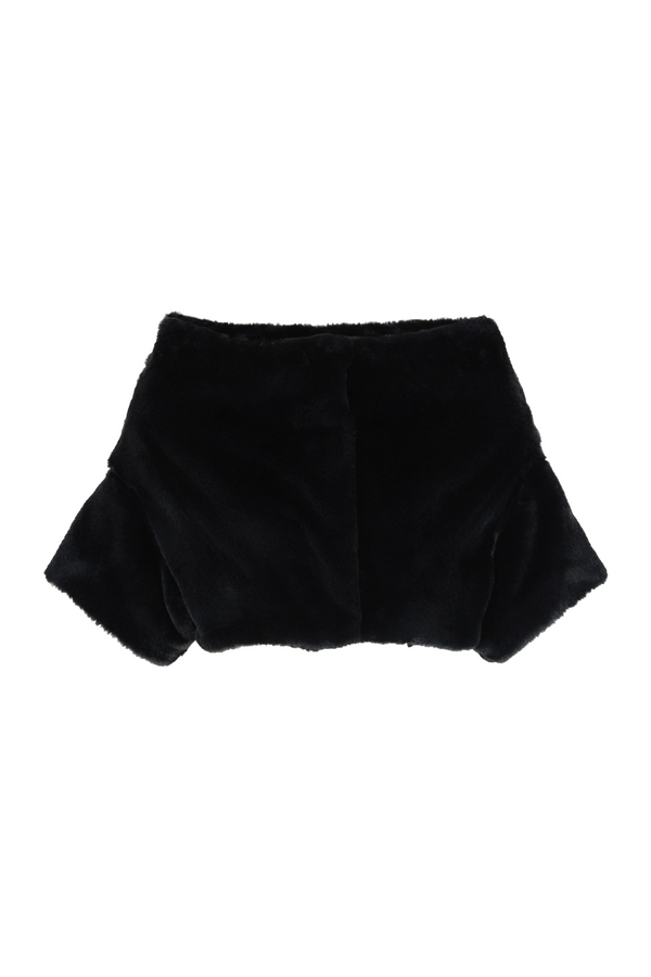 Black Eco Fur Shrug