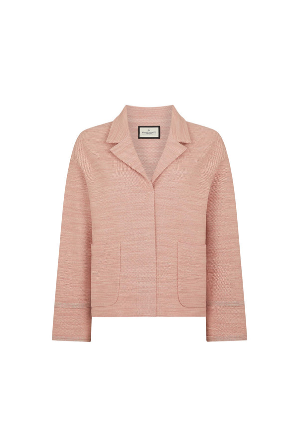 Rose Marl Cotton Knitted Jacket