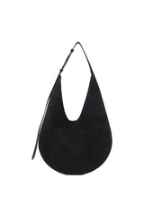 Black Suede Hobo Bag