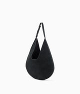 Black Suede Hobo Bag