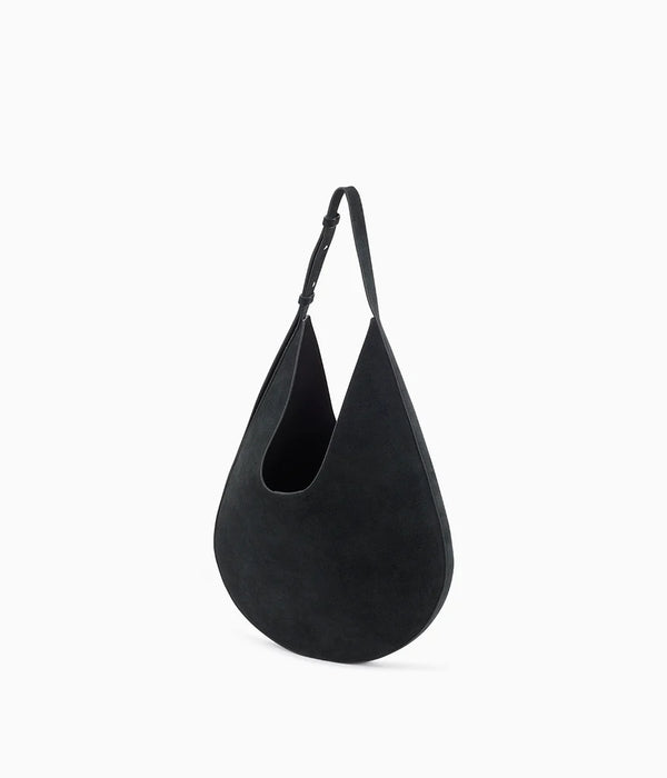 Black Suede Hobo Bag