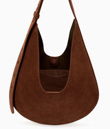Cocoa Suede Hobo Bag