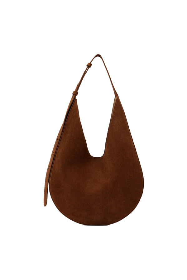 Cocoa Suede Hobo Bag