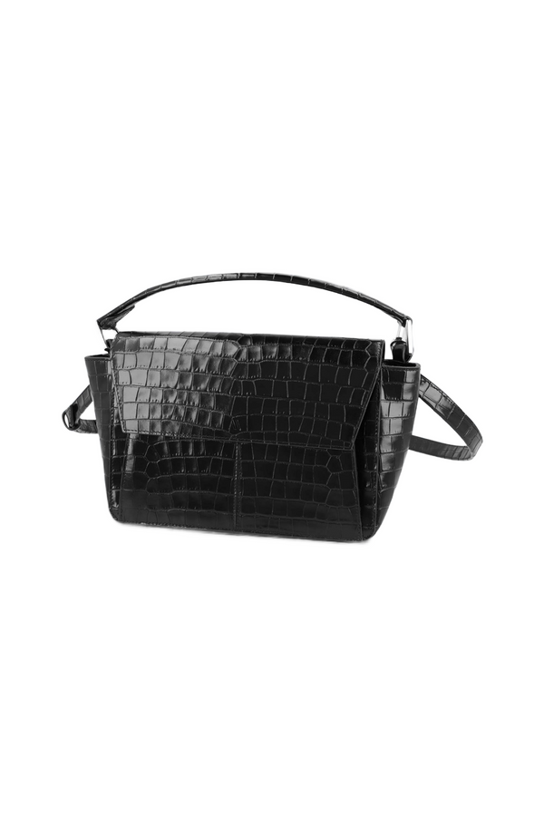 Ikon Black Croc Bag
