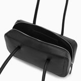 Black Leather Lagune Bowling Bag