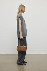 Cocoa Suede Lagune Bowling Bag