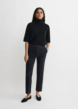 Dark Navy Suede Trousers