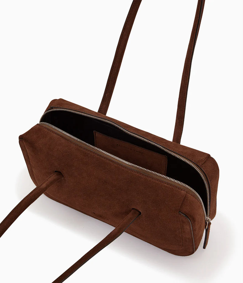 Cocoa Suede Lagune Bowling Bag