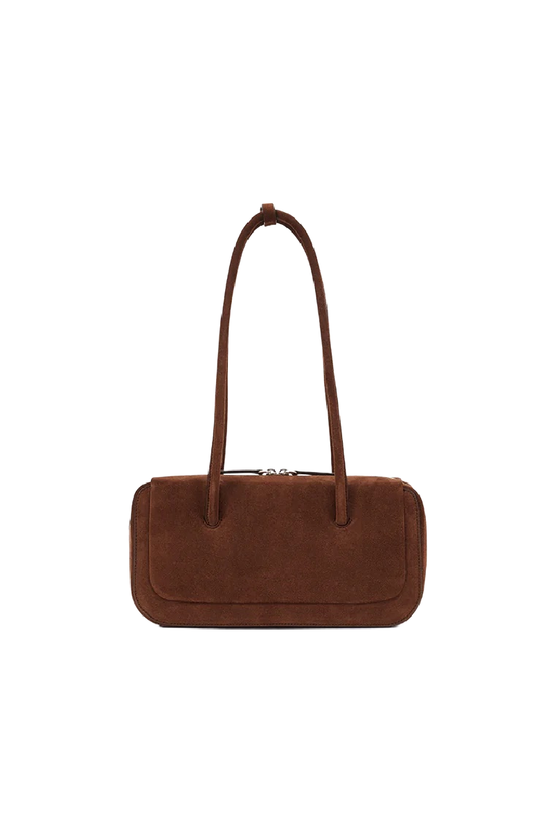 Cocoa Suede Lagune Bowling Bag