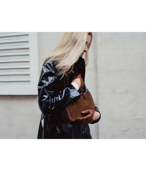 Cocoa Suede Lagune Bowling Bag