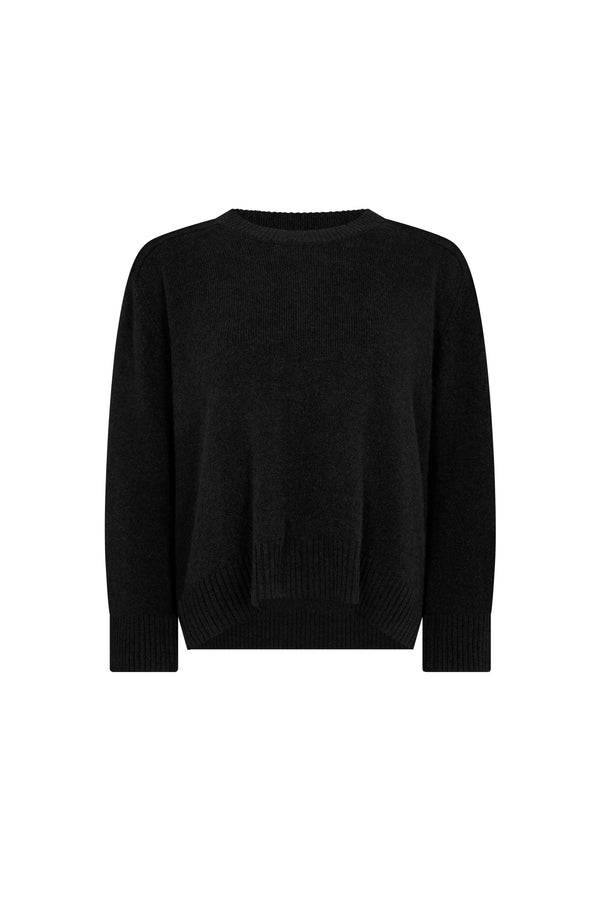 Black Cashmere Boxy Sweater