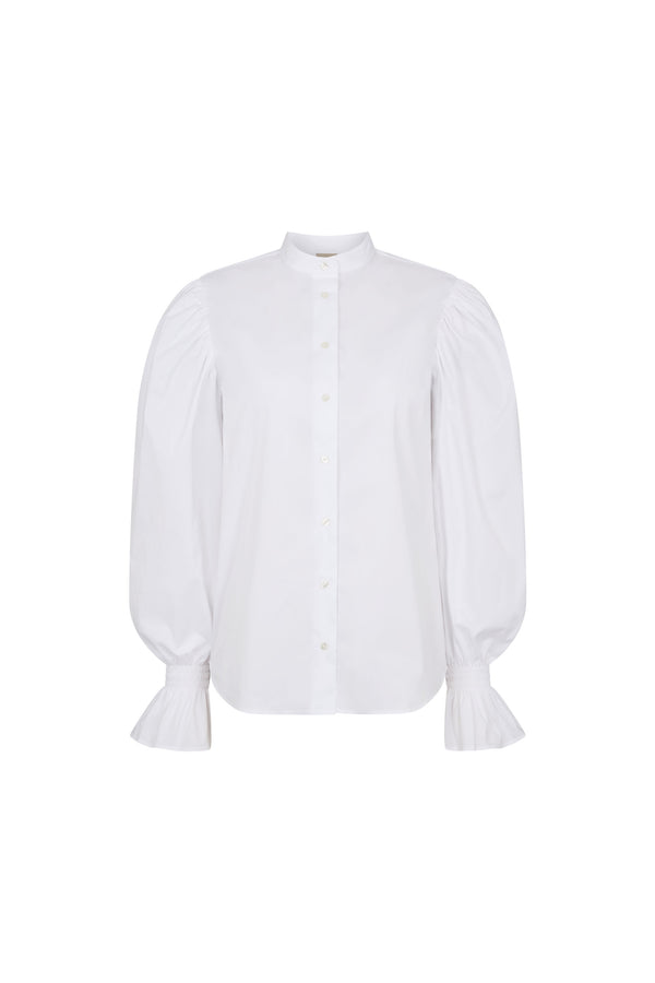 Blouson Sleeve Cotton Shirt