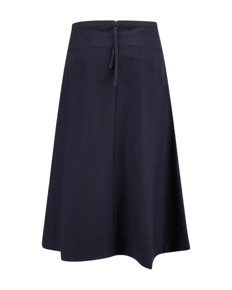 Navy Flared Skirt