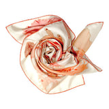 Apricot Ocean Blossom Silk Scarf