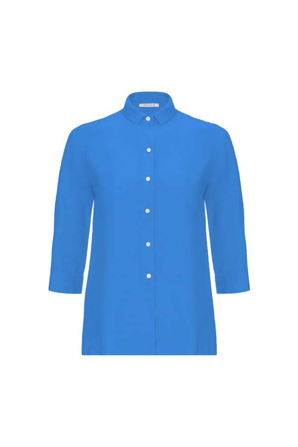 Ocean Blue Linen Shirt