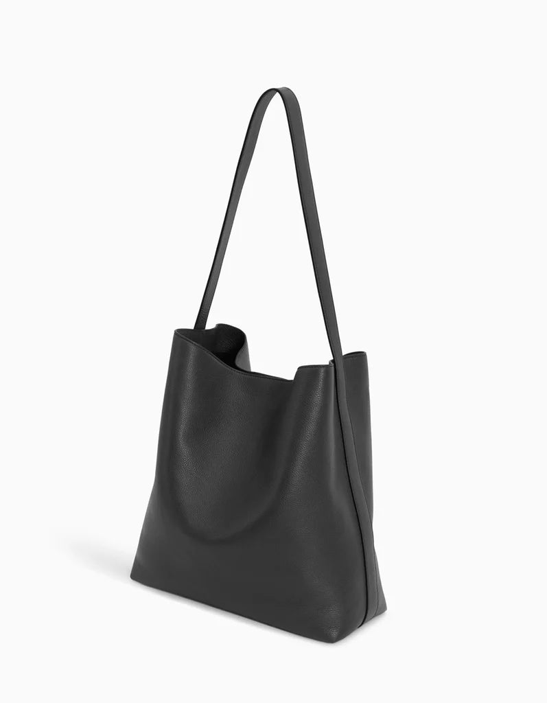 Black Grain Leather Sac Supple Bag