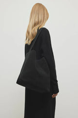 Black Suede Sac Supple Bag