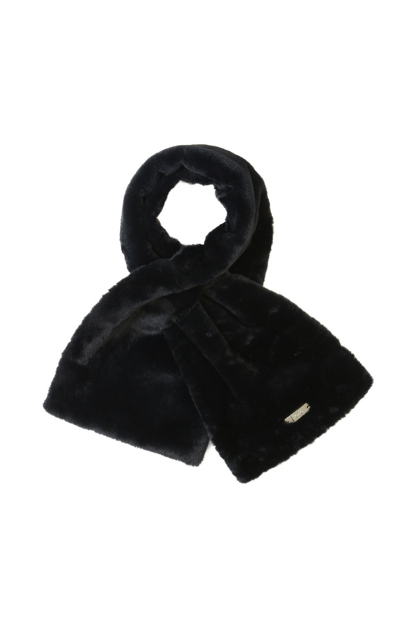 Black Eco Fur Scarf