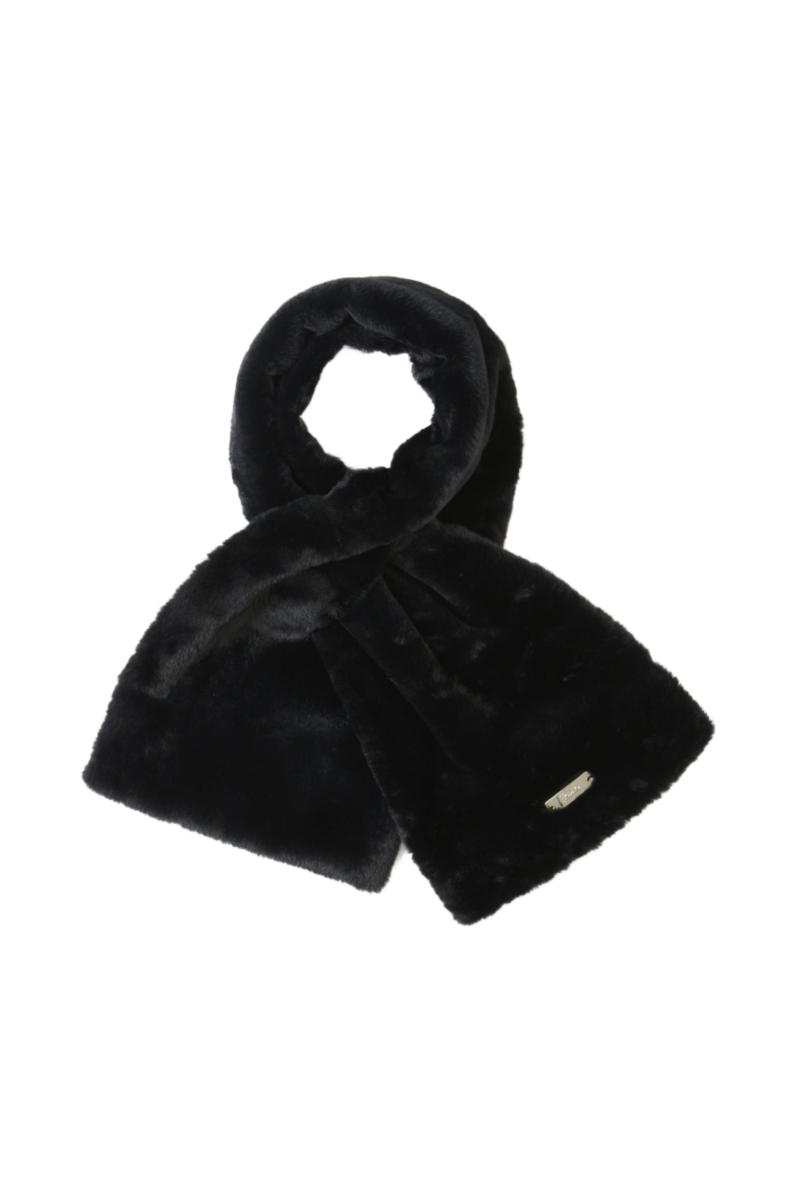 Black Eco Fur Scarf