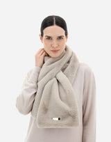 Cream Eco Fur Scarf