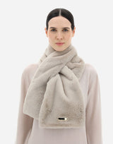 Cream Eco Fur Scarf
