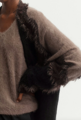 Brushed Cashmere Cardigan