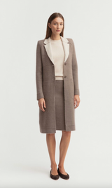 Taupe Cashmere & Silk Coat