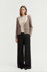 Taupe Cashmere & Silk Blazer
