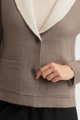 Taupe Cashmere & Silk Blazer