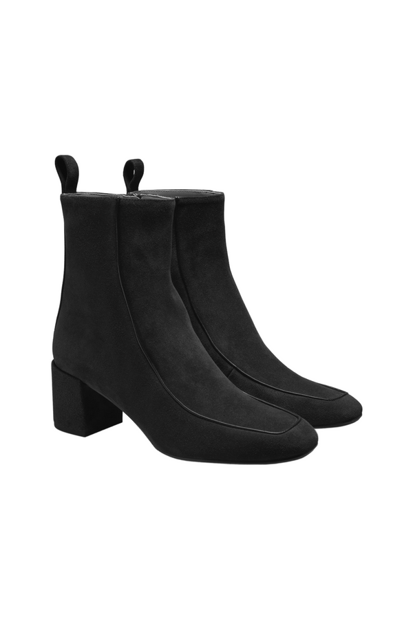 Black Suede Calf Boot