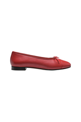 Cherry Leather Ballerina Shoe