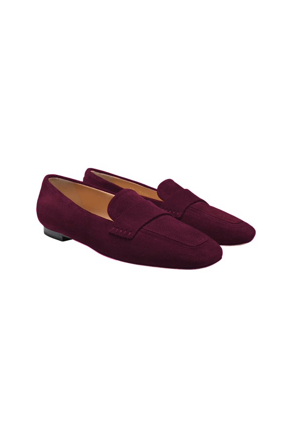 Plum Suede Loafers