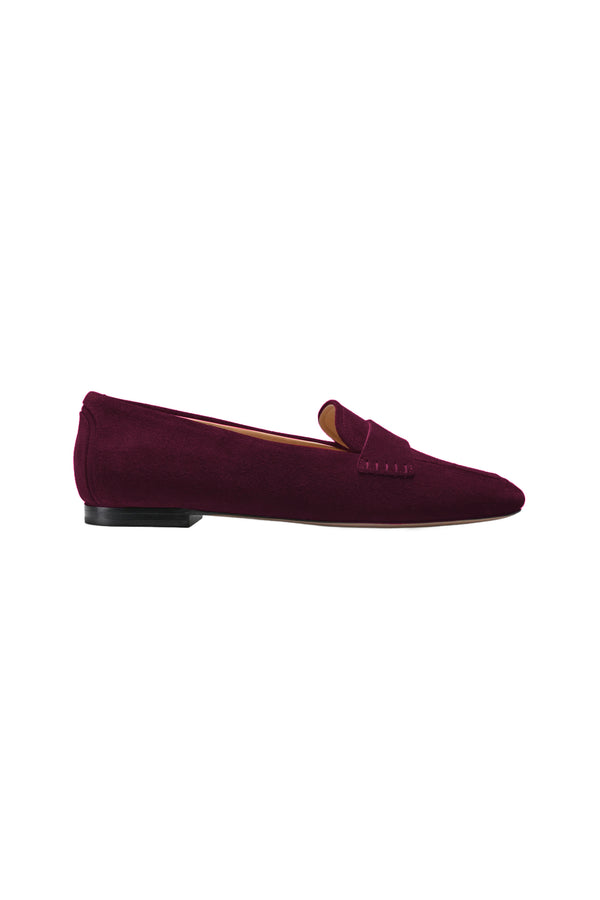 Plum Suede Loafers