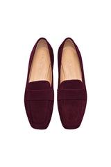 Plum Suede Loafers