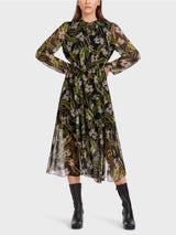 Chiffon Botanical Print Dress