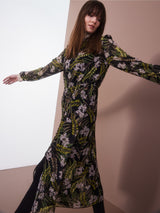Chiffon Botanical Print Dress