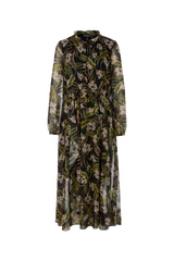 Chiffon Botanical Print Dress