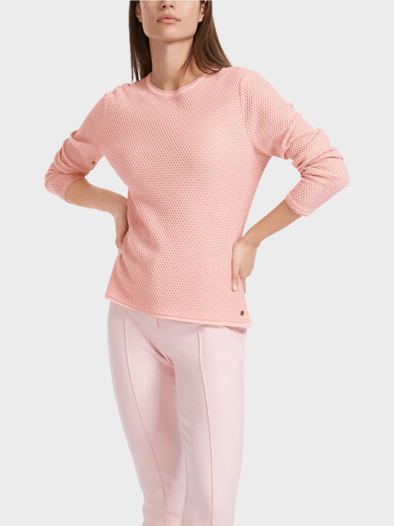 Rose Honeycomb Knit Sweater