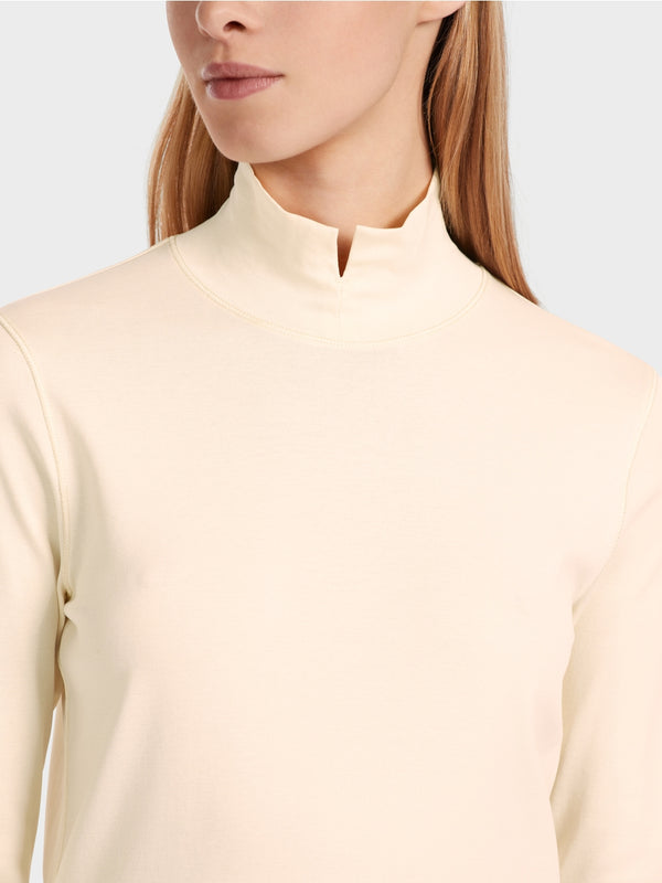 Vanilla Split Neck Polo Top