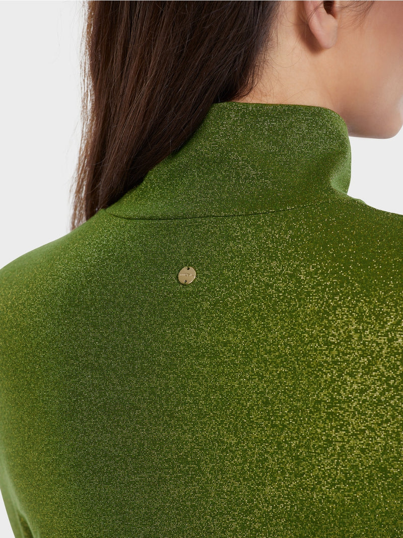 Green Lurex Polo Top