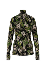 Botanical Print Polo Top