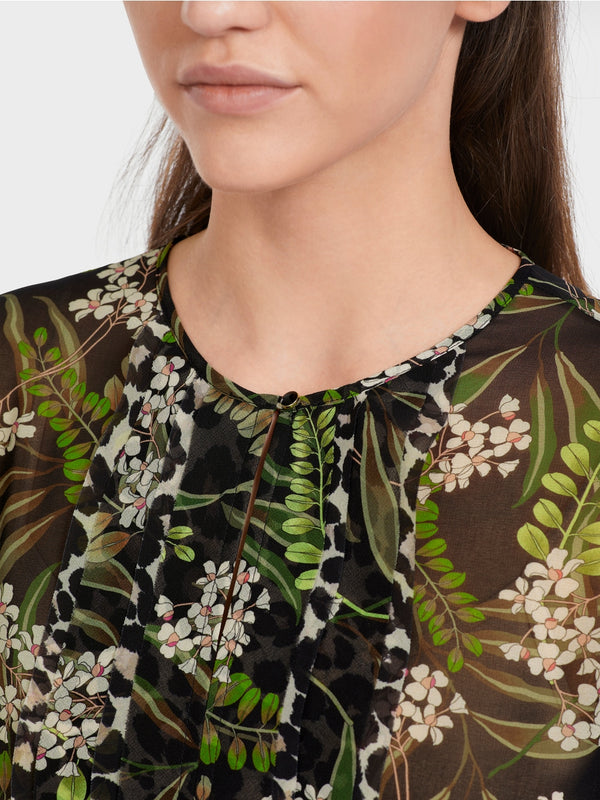 Chiffon Botanical Print Blouse
